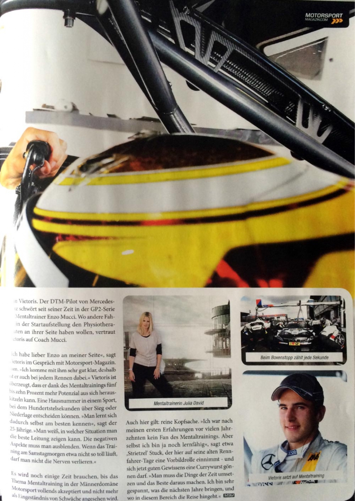 Mentale Stärke ist reine Kopfsache: Interview mit Julia David im Motorsport Magazin